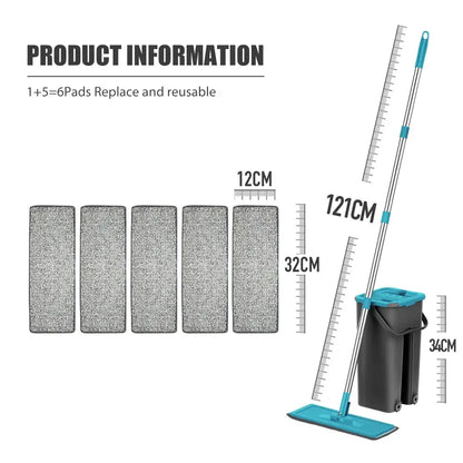 Effortless Floor Cleaning with Hands-Free Flat Squeeze Mop! - Homelune LTD home essentials and decor!