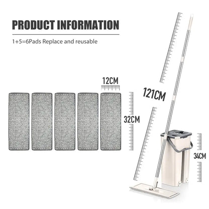 Effortless Floor Cleaning with Hands-Free Flat Squeeze Mop! - Homelune LTD home essentials and decor!