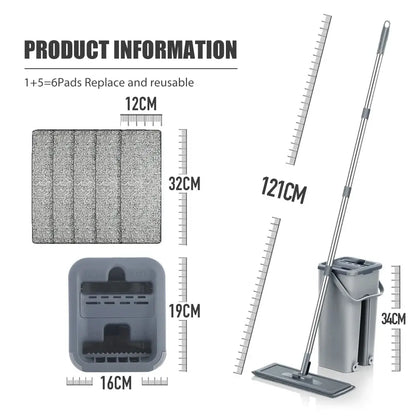 Effortless Floor Cleaning with Hands-Free Flat Squeeze Mop! - Homelune LTD home essentials and decor!