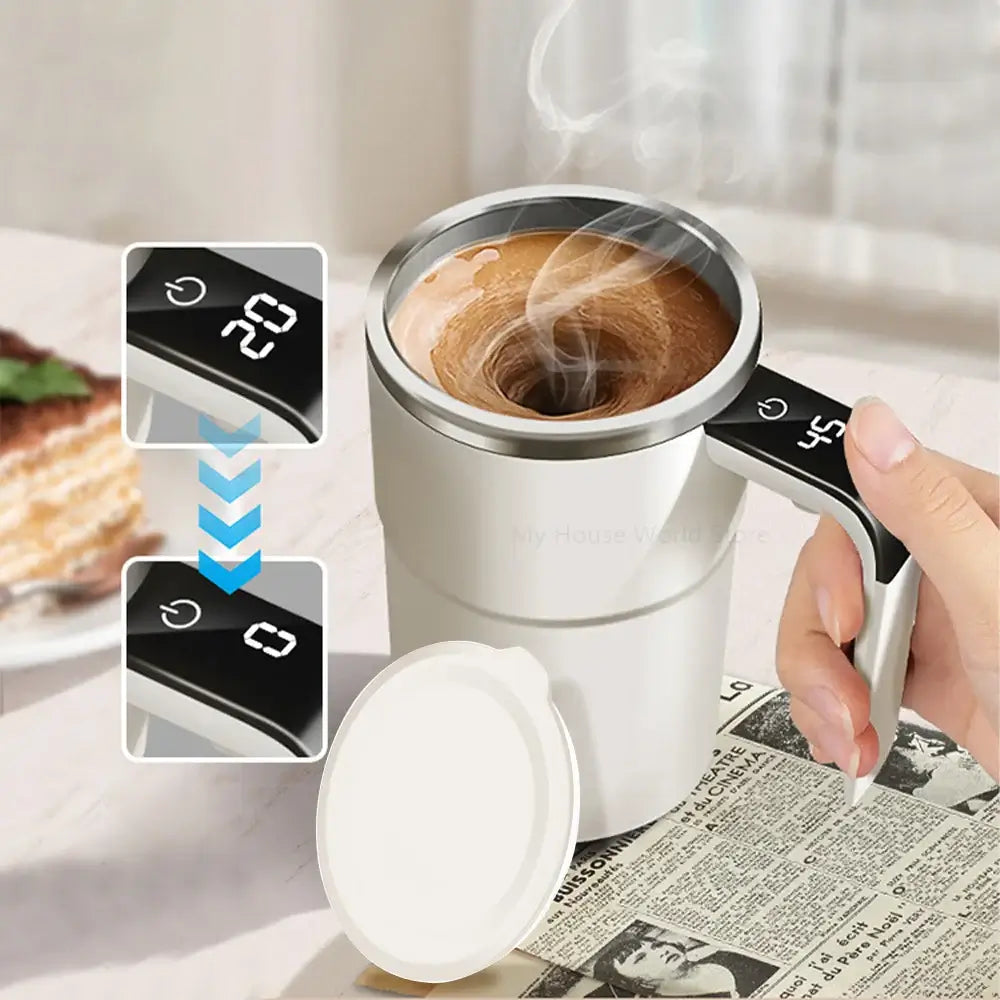 Effortless Stirring with the Rechargeable Self-Stirring Coffee Mug - Homelune LTD home essentials and decor!