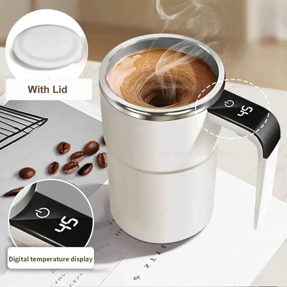 Effortless Stirring with the Rechargeable Self-Stirring Coffee Mug - Homelune LTD home essentials and decor!