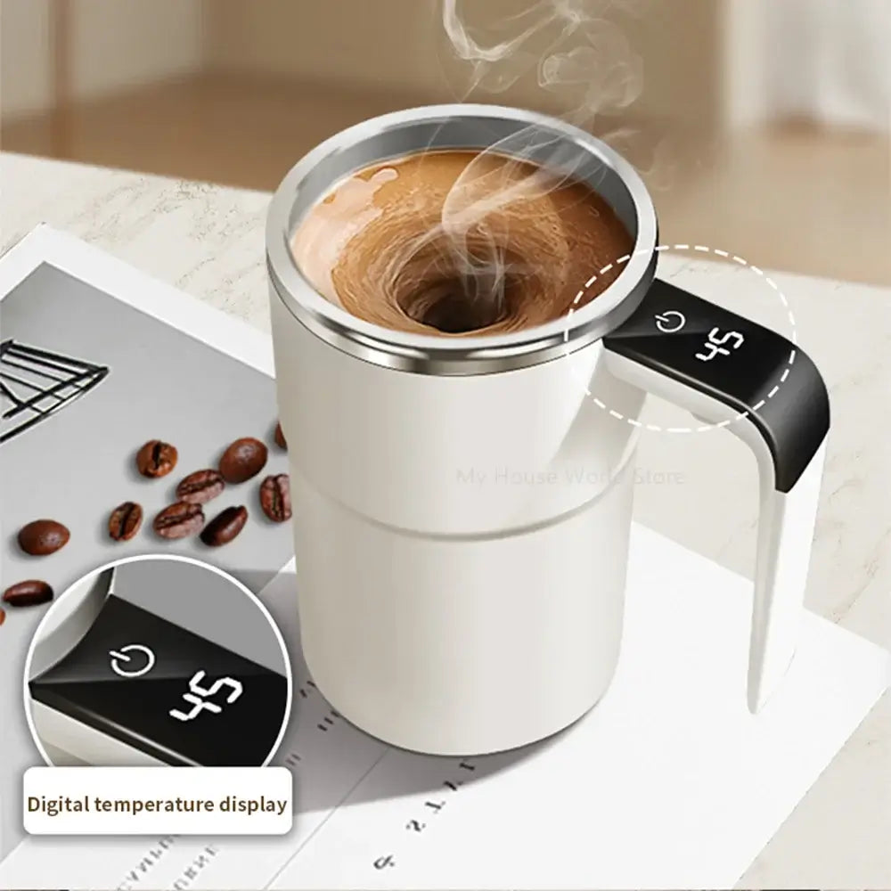 Effortless Stirring with the Rechargeable Self-Stirring Coffee Mug - Homelune LTD home essentials and decor!