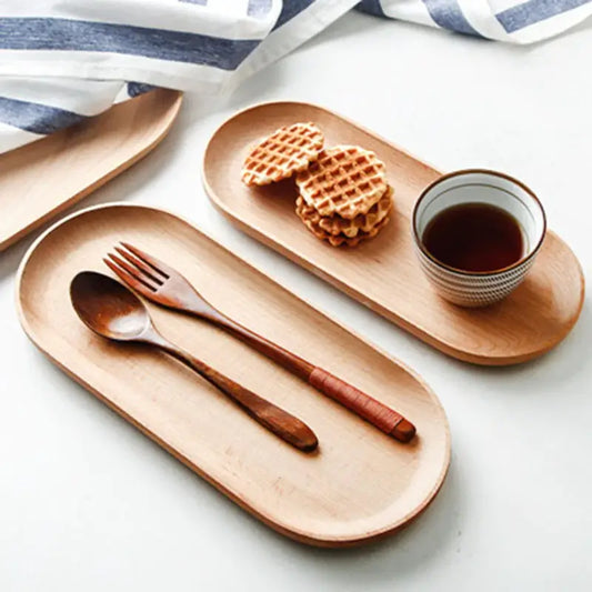 Elegant Japanese Wood Oval Tray - Homelune LTD home essentials and decor!
