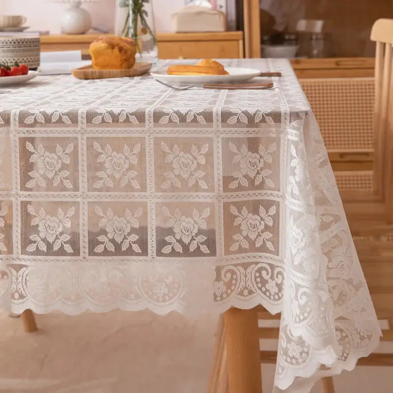 Elegant Lace Openwork Tablecloth for Stylish Dining and Special Events - Homelune LTD home essentials and decor!