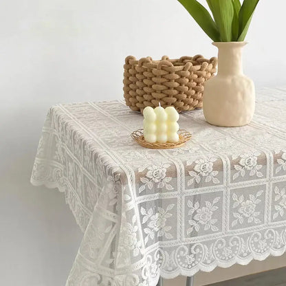 Elegant Lace Openwork Tablecloth for Stylish Dining and Special Events - Homelune LTD home essentials and decor!