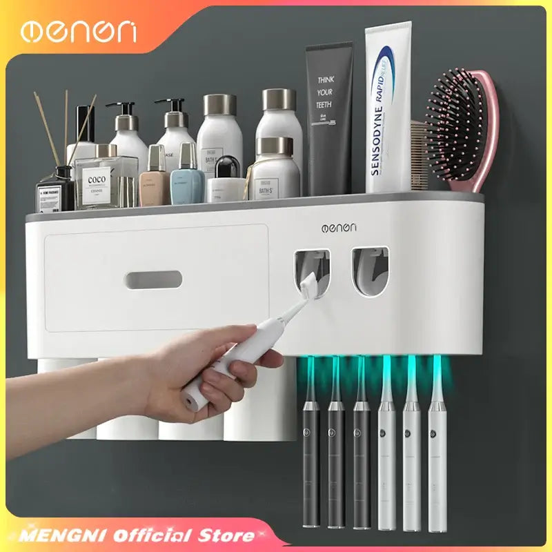 Elevate Your Bathroom with Our Innovative Magnetic Adsorption Toothbrush Holder! - Homelune LTD home essentials and decor!