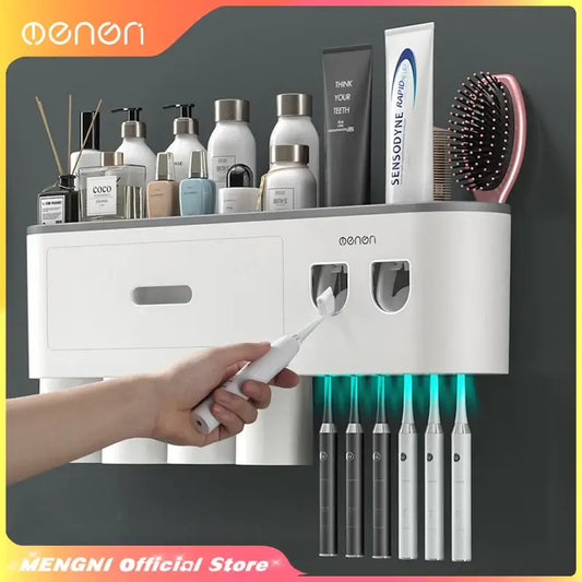 Elevate Your Bathroom with Our Innovative Magnetic Adsorption Toothbrush Holder! - Homelune LTD home essentials and decor!