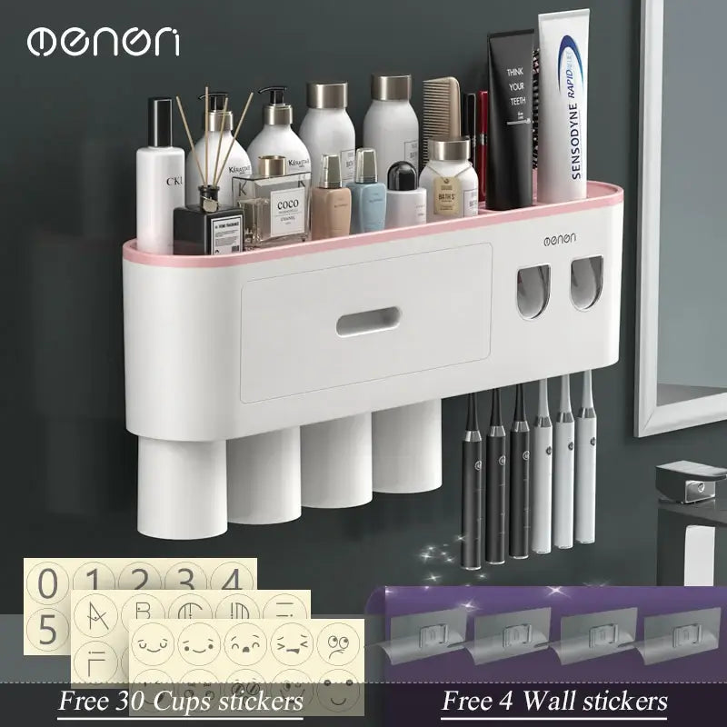 Elevate Your Bathroom with Our Innovative Magnetic Adsorption Toothbrush Holder! - Homelune LTD home essentials and decor!
