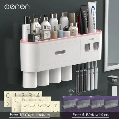 Elevate Your Bathroom with Our Innovative Magnetic Adsorption Toothbrush Holder! - Homelune LTD home essentials and decor!
