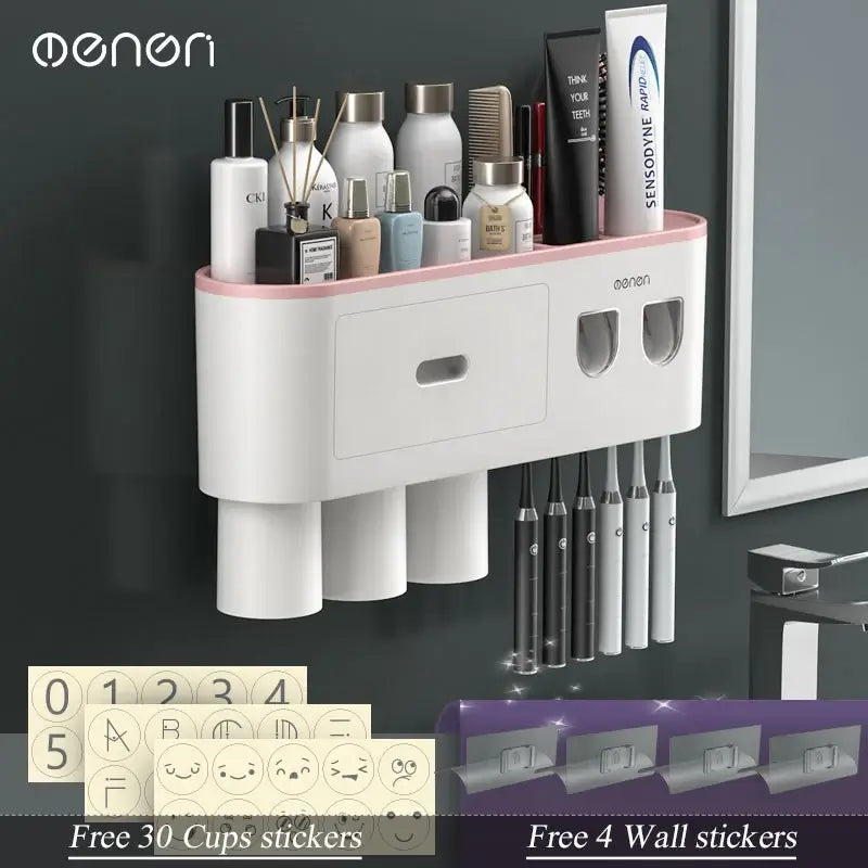 Elevate Your Bathroom with Our Innovative Magnetic Adsorption Toothbrush Holder! - Homelune LTD home essentials and decor!