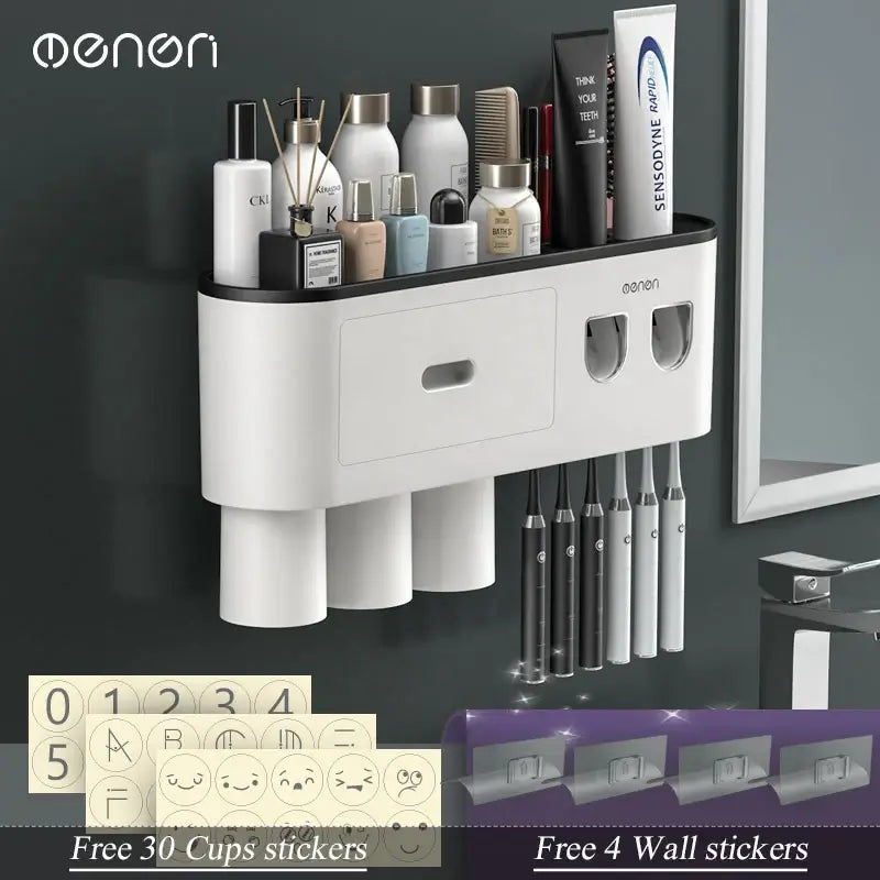 Elevate Your Bathroom with Our Innovative Magnetic Adsorption Toothbrush Holder! - Homelune LTD home essentials and decor!