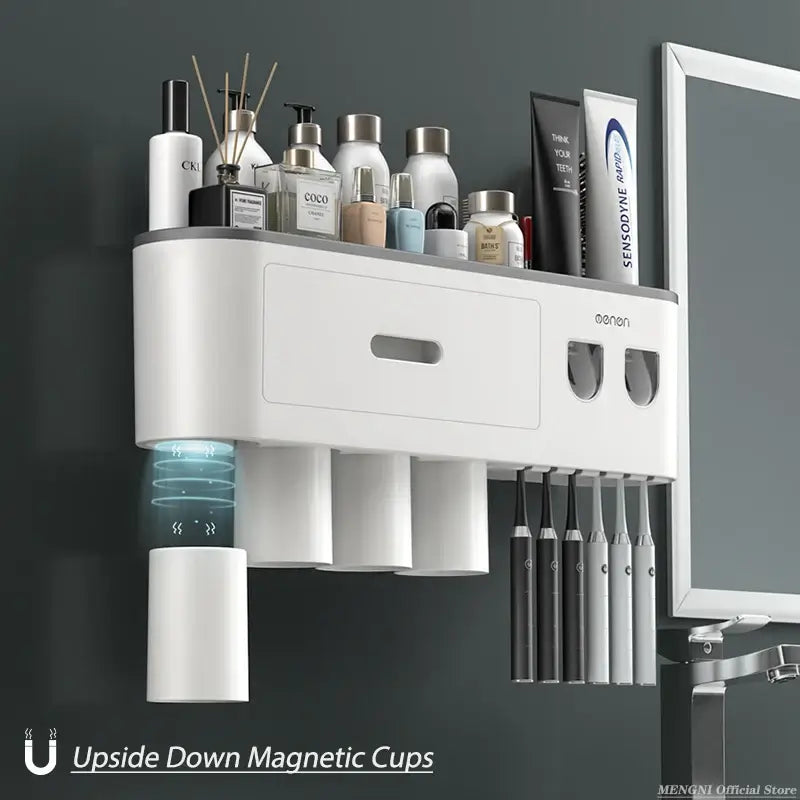 Elevate Your Bathroom with Our Innovative Magnetic Adsorption Toothbrush Holder! - Homelune LTD home essentials and decor!