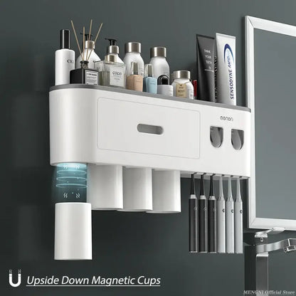 Elevate Your Bathroom with Our Innovative Magnetic Adsorption Toothbrush Holder! - Homelune LTD home essentials and decor!