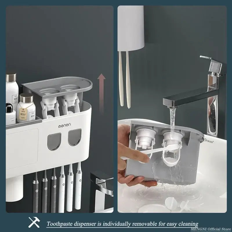 Elevate Your Bathroom with Our Innovative Magnetic Adsorption Toothbrush Holder! - Homelune LTD home essentials and decor!