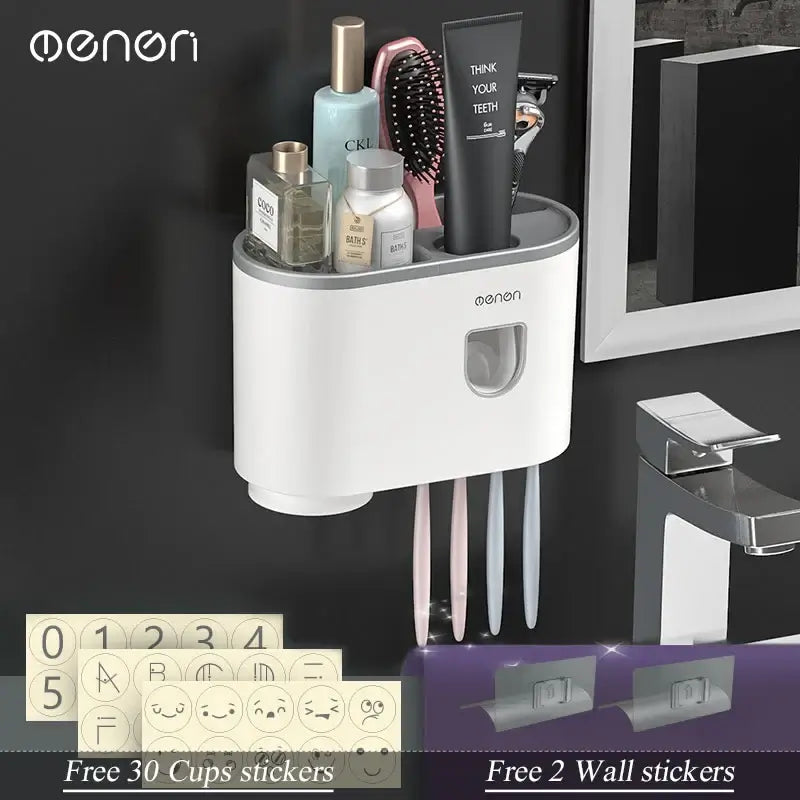 Elevate Your Bathroom with Our Innovative Magnetic Adsorption Toothbrush Holder! - Homelune LTD home essentials and decor!