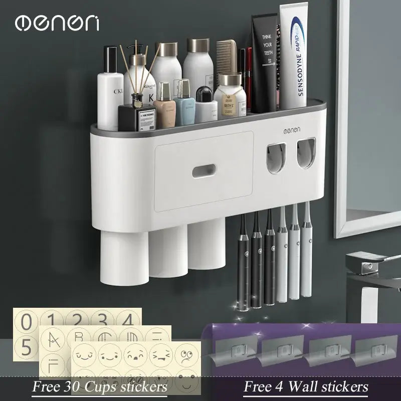 Elevate Your Bathroom with Our Innovative Magnetic Adsorption Toothbrush Holder! - Homelune LTD home essentials and decor!