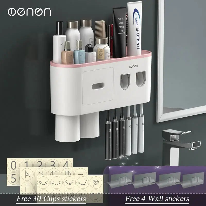 Elevate Your Bathroom with Our Innovative Magnetic Adsorption Toothbrush Holder! - Homelune LTD home essentials and decor!