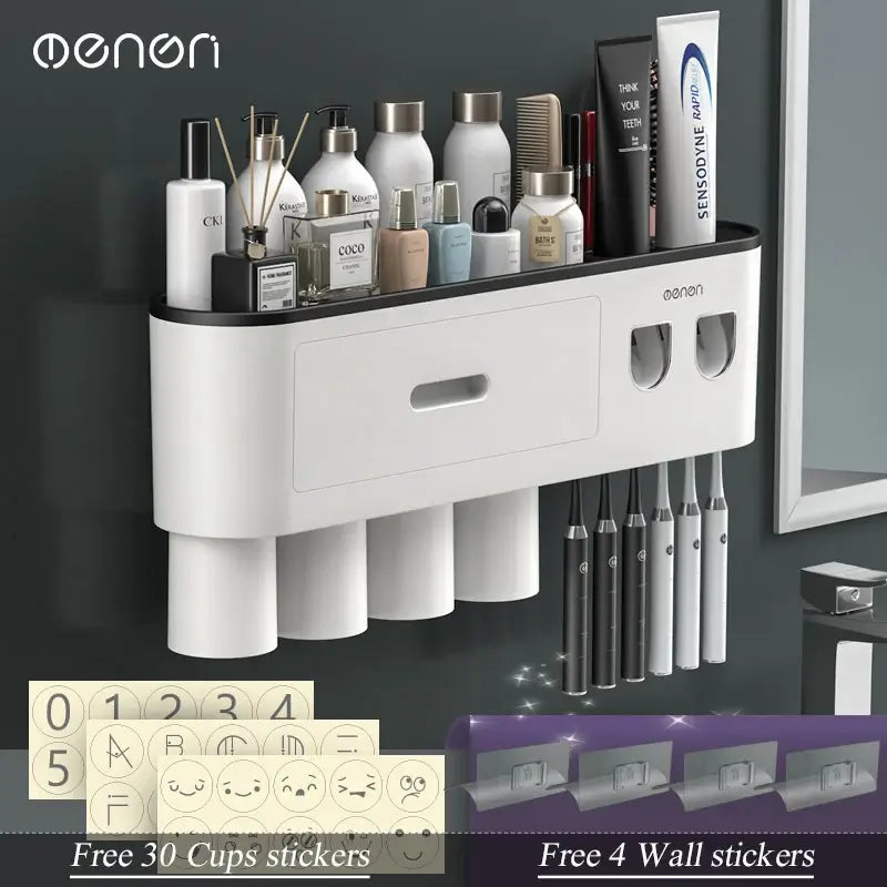 Elevate Your Bathroom with Our Innovative Magnetic Adsorption Toothbrush Holder! - Homelune LTD home essentials and decor!