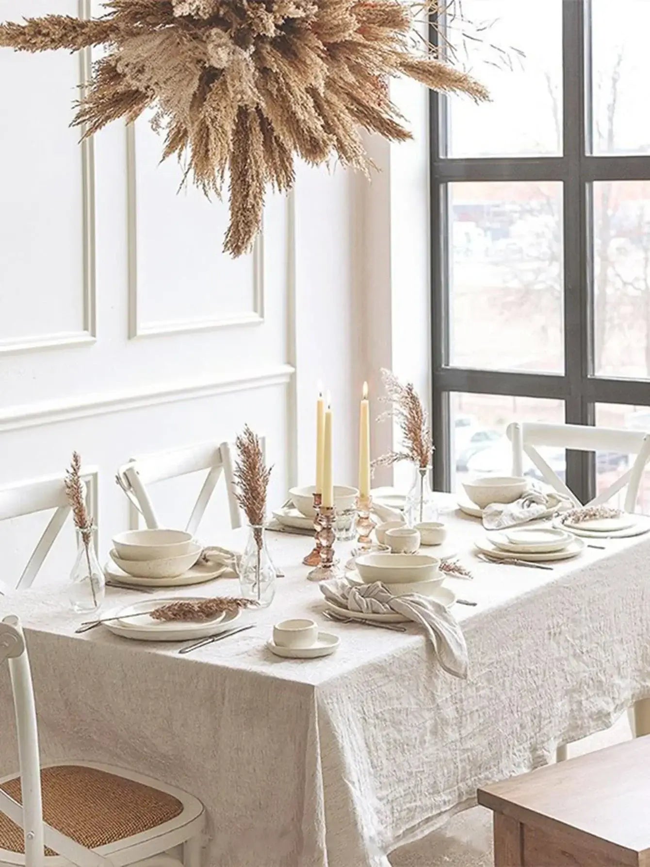 Elevate Your Dining Experience with Our Modern 100% Cotton Linen Tablecloth - Homelune LTD home essentials and decor!