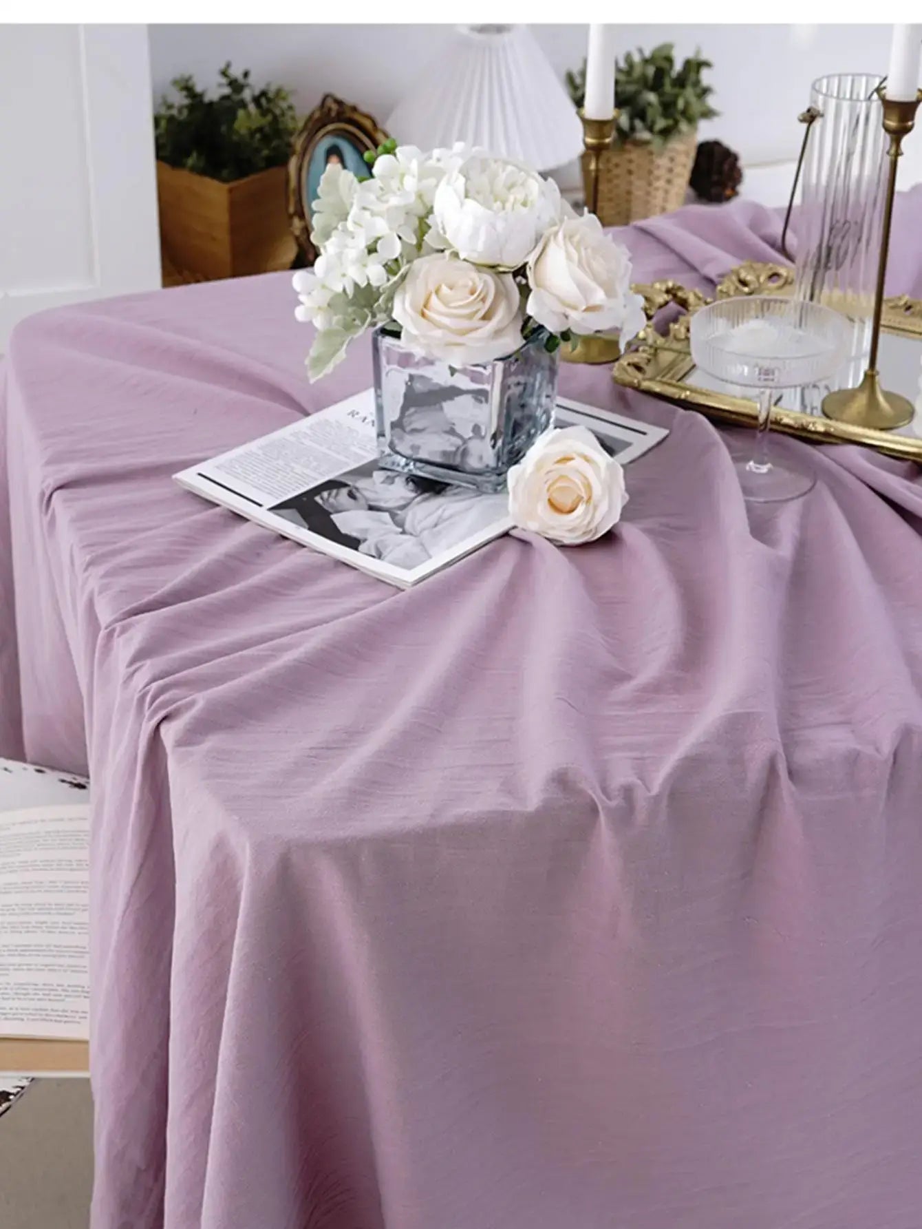 Elevate Your Dining Experience with Our Modern 100% Cotton Linen Tablecloth - Homelune LTD home essentials and decor!