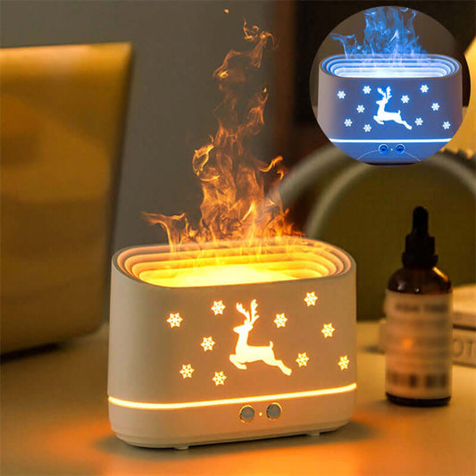 Elk Flame Humidifier & Diffuser – Silent Christmas Atmosphere Lamp - Homelune LTD home essentials and decor!