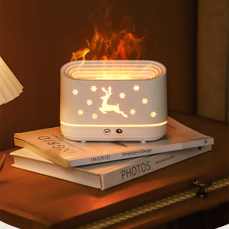 Elk Flame Humidifier & Diffuser – Silent Christmas Atmosphere Lamp - Homelune LTD home essentials and decor!