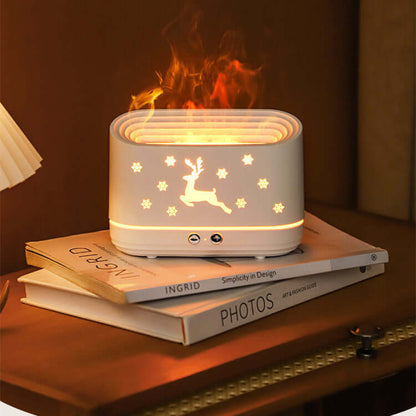 Elk Flame Humidifier & Diffuser – Silent Christmas Atmosphere Lamp - Homelune LTD home essentials and decor!