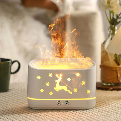 Elk Flame Humidifier & Diffuser – Silent Christmas Atmosphere Lamp - Homelune LTD home essentials and decor!