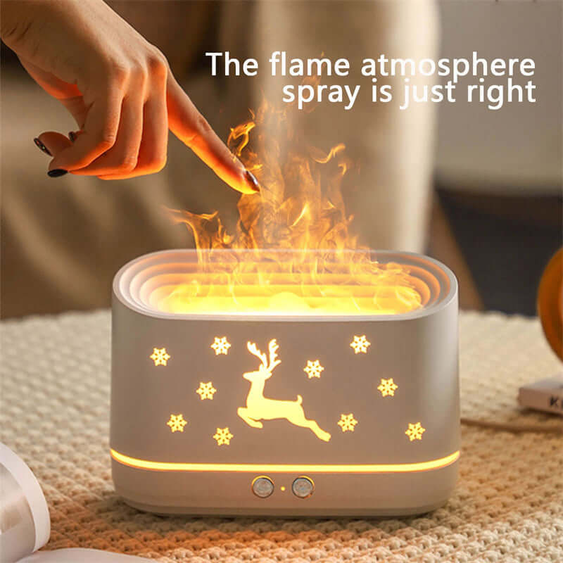 Elk Flame Humidifier & Diffuser – Silent Christmas Atmosphere Lamp - Homelune LTD home essentials and decor!