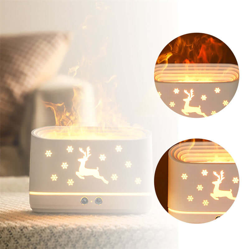 Elk Flame Humidifier & Diffuser – Silent Christmas Atmosphere Lamp - Homelune LTD home essentials and decor!