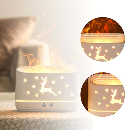 Elk Flame Humidifier & Diffuser – Silent Christmas Atmosphere Lamp - Homelune LTD home essentials and decor!