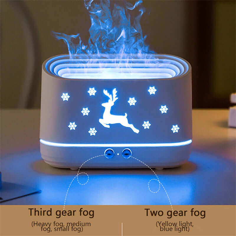 Elk Flame Humidifier & Diffuser – Silent Christmas Atmosphere Lamp - Homelune LTD home essentials and decor!