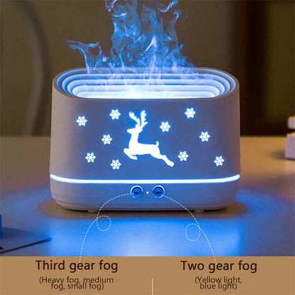 Elk Flame Humidifier & Diffuser – Silent Christmas Atmosphere Lamp - Homelune LTD home essentials and decor!