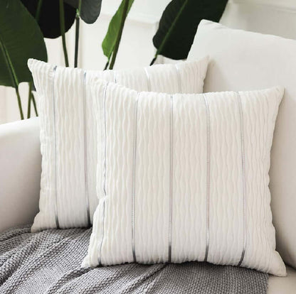 Enhance Your Sofa with the Elegant Striped Velvet Pillow Cover! - Homelune LTD home essentials and decor!