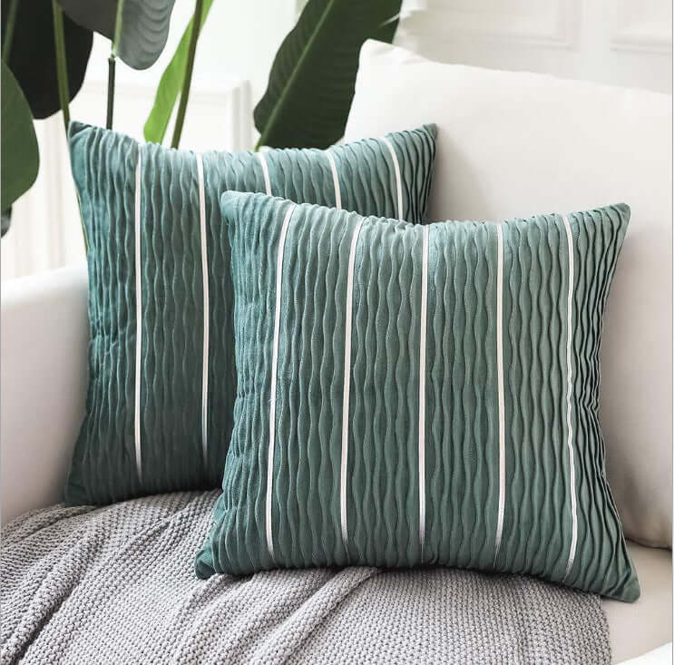 Enhance Your Sofa with the Elegant Striped Velvet Pillow Cover! - Homelune LTD home essentials and decor!