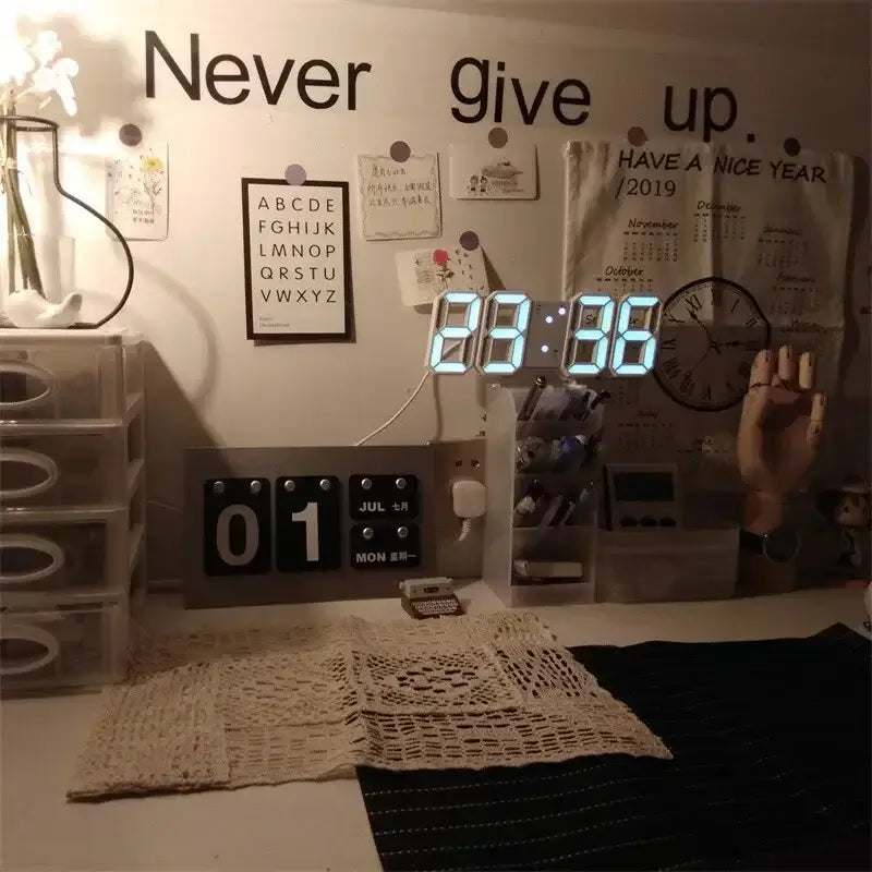 Enhance Your Space with Our 3D LED Digital Clock! - Homelune LTD home essentials and decor!