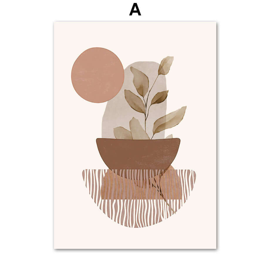 Enhance Your Space with Our Bohemian Line Leaves Abstract Painting! - Homelune LTD home essentials and decor!