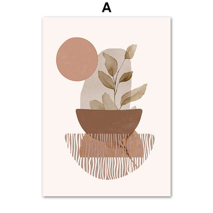 Enhance Your Space with Our Bohemian Line Leaves Abstract Painting! - Homelune LTD home essentials and decor!