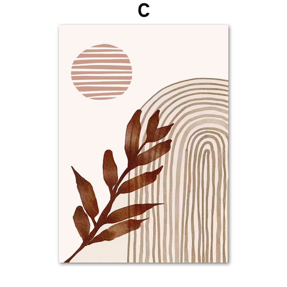 Enhance Your Space with Our Bohemian Line Leaves Abstract Painting! - Homelune LTD home essentials and decor!