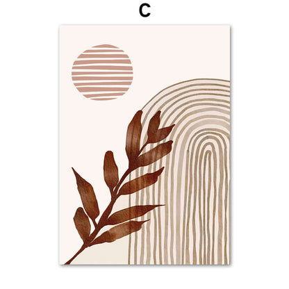 Enhance Your Space with Our Bohemian Line Leaves Abstract Painting! - Homelune LTD home essentials and decor!