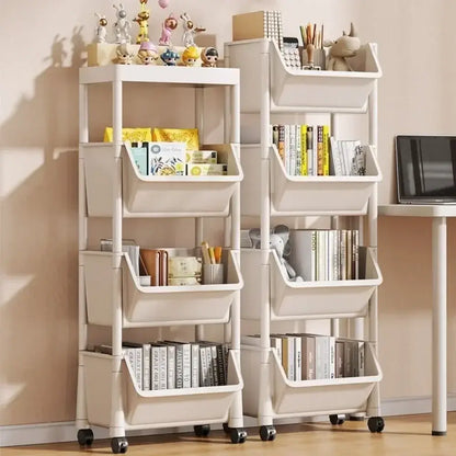 Enhance Your Space with Our Versatile Trolley Bookshelf Kitchen Storage Rack! - Homelune LTD home essentials and decor!