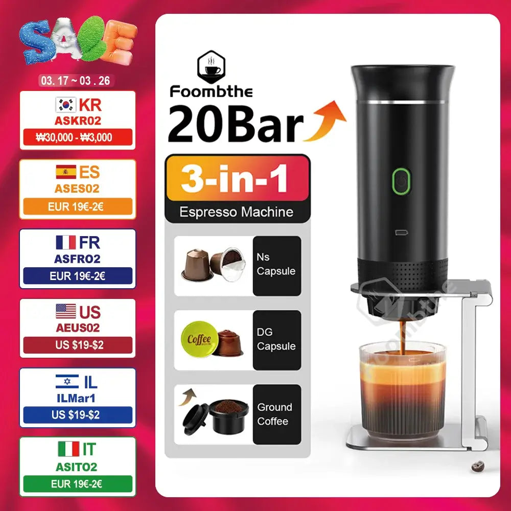 Enjoy Fresh Coffee Anywhere with Portable Espresso Maker! - Homelune LTD home essentials and decor!