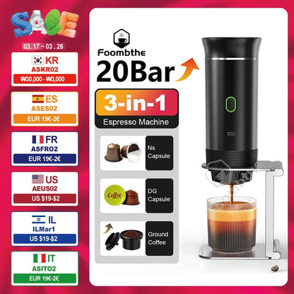 Enjoy Fresh Coffee Anywhere with Portable Espresso Maker! - Homelune LTD home essentials and decor!
