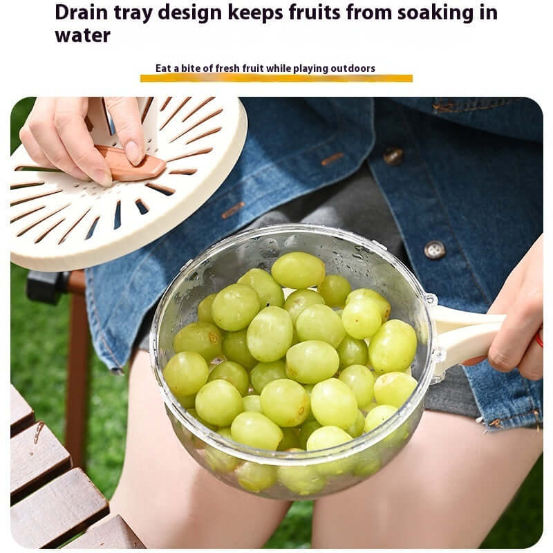 Foldable Fruit Drain Basket with Lid for Easy Cleaning - Homelune LTD home essentials and decor!