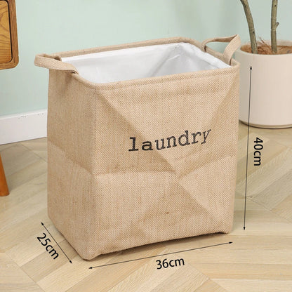 Foldable Jute Laundry Basket – Large Capacity Homelune LTD