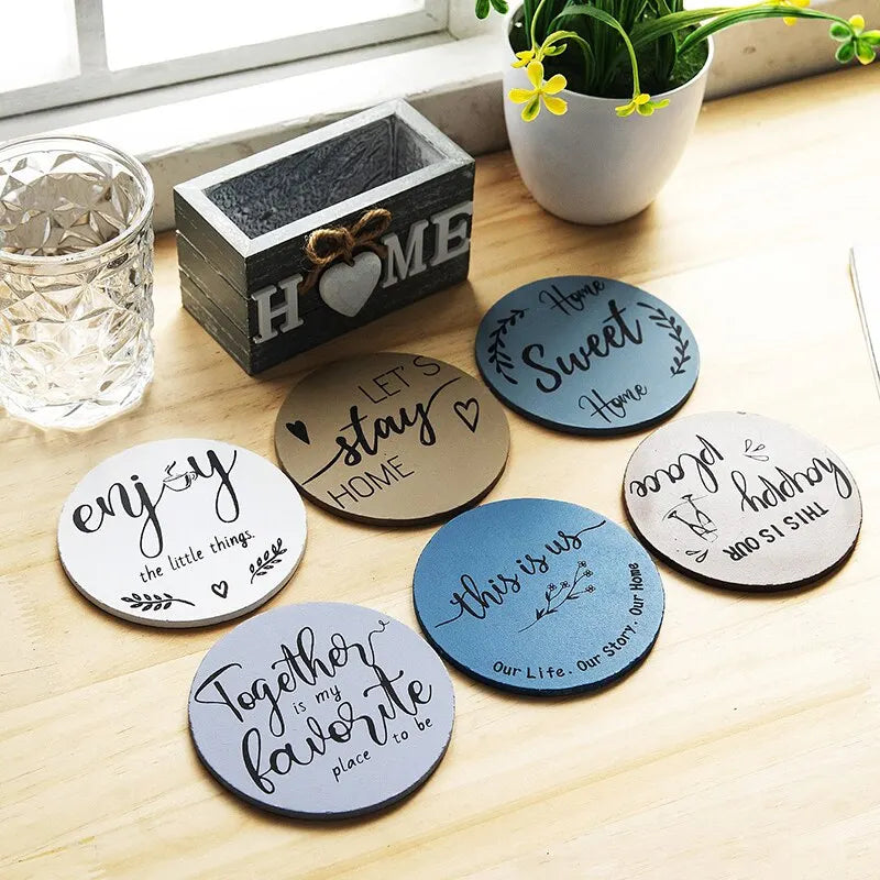 Home Love Wooden Coasters Set – Stylish & Practical Kitchen Protection Homelune LTD