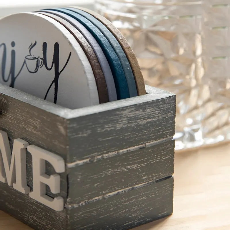 Home Love Wooden Coasters Set – Stylish & Practical Kitchen Protection Homelune LTD