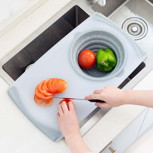 Innovative 3-in-1 Chopping Board – Foldable Cutting Board with Drain Basket - Homelune LTD home essentials and decor!
