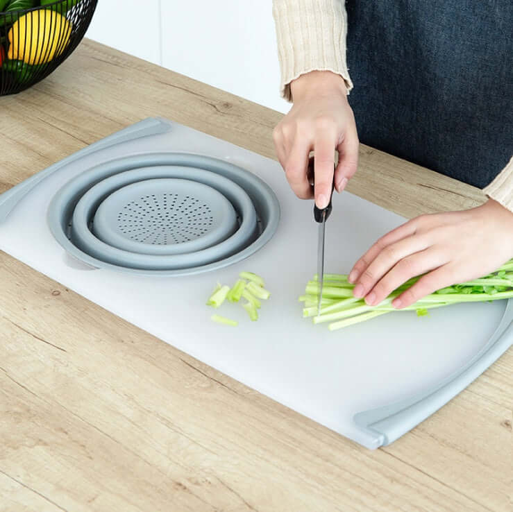 Innovative 3-in-1 Chopping Board – Foldable Cutting Board with Drain Basket - Homelune LTD home essentials and decor!