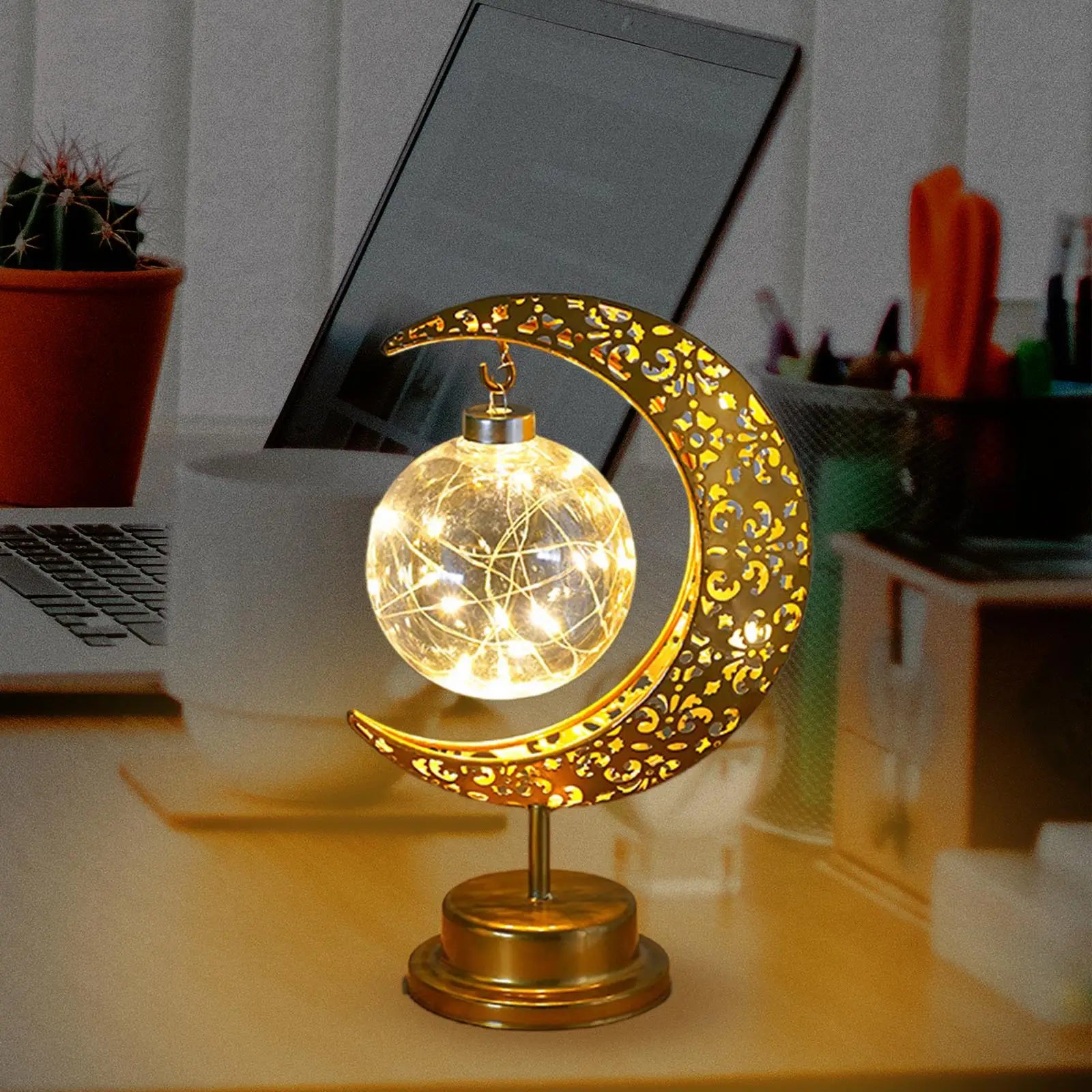 Illuminate Your Eid Celebrations with the Iron Eid Moon Light Decoration Homelune LTD
